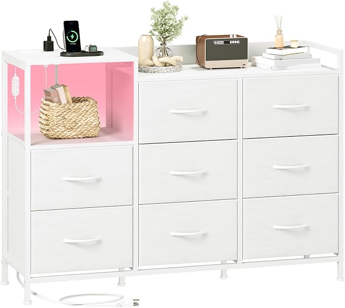 Somdot White Dresser for Bedroom by Somdot