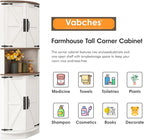 Vabches 64.8" Tall Farmhouse Corner Cabinet - Image 5
