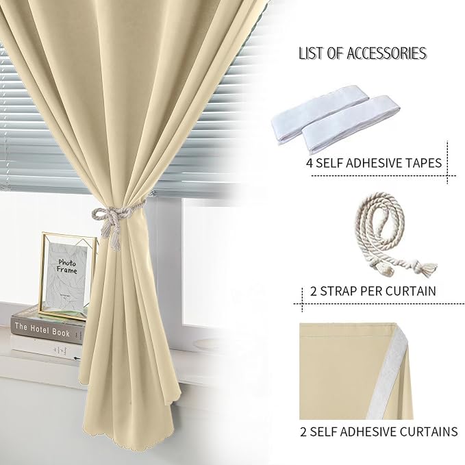 Self Adhesive Portable Blackout Curtains - Image 2