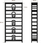 VASMIA 6-Tier Bamboo Shelf, Bamboo Storage Shelving Unit, Tall Bookcase - Image 3