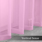 Pink Sheer Curtains 96 Inch Length, Elegant Sheer Curtains - Image 6