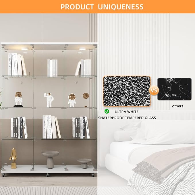 LFT HUIMEI2Y Glass Display Cabinet 12 Shelves - Image 7