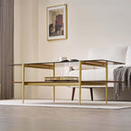 LumFurn Extra Large Rectangle Glass Coffee Table, Mid-Century Modern Design - Image 3