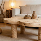 40" Cloud Coffee Table with 4 Round Table Legs, Modern Irregular Center Table - Image 5
