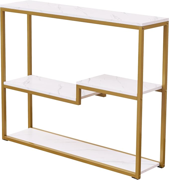 loglus Console Table for Entryway, Faux Marble MDF Sofa Table - Image 6