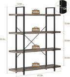OtterOasis Heavy Duty 4-Tier Industrial Bookcase, 120lbs Shelf Capacity - Image 2