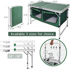 CampLand Outdoor Folding Table Aluminum Lightweight Height Adjustable - Image 4