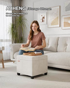 ABHENG Velvet Cover Steel Frame Ottoman - Image 6