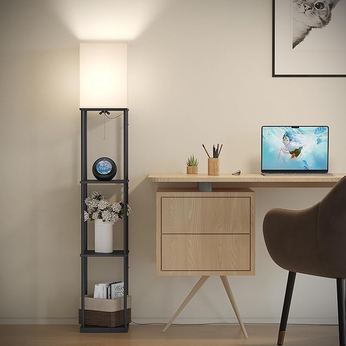 SUNMORY Floor Lamp with Shelves, Smart APP Control Standing Lamps with RGB Bulb - Image 6