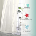 Sheer Ivory Curtains 108" Inch Length 2 Panels Set, Light Filtering Soft Rod - Image 6