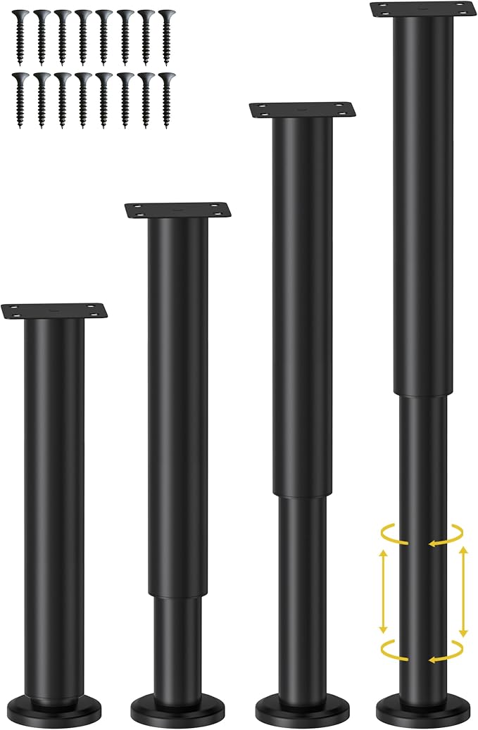 Wlrrcwdttc 4 Pcs Adjustable Height Bed Support Legs by Wlrrcwdttc