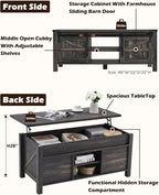 OKD 48" Farmhouse Lift Top Coffee Table - Image 3