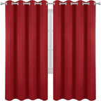Red Blackout Curtains/52 x 72 Inch/Set of 2 Panels Room Darkening Curtains - Image 2