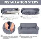 Peryiter 3 Pcs Couch and Loveseat Covers Set Sofa Cover - Image 3
