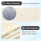 Waterproof Outdoor Cushion Covers, Stretch Patio Slipcovers | UV Resistant - Image 3