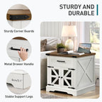 RALGEND White Farmhouse End Table - Image 9