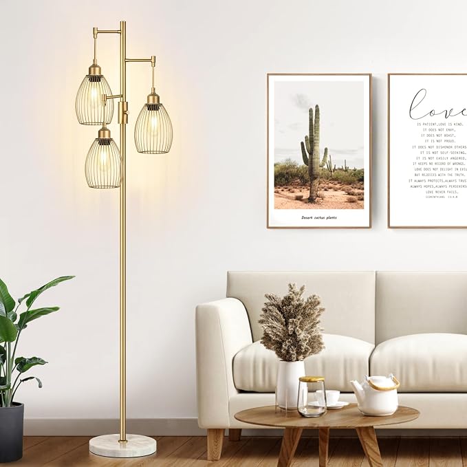 Torondo Dimmable Floor Lamps for Living Room, Industrial Standing Lamp - Image 5
