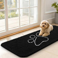 OLANLY Dog Door Mat for Muddy Paws 47x17, Paw Print Design Chenille Mud Mat | by OLANLY