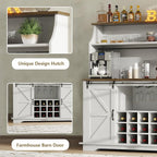 55 Inch Farmhouse Coffee Bar Cabinet - Image 7