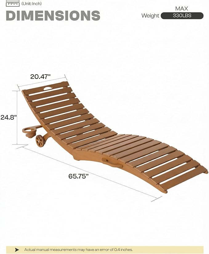 Folding HDPE Outdoor Chaise Lounge - Image 2