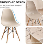 5-Piece Round Dining Table Set, Small 35.5" Kitchen Table Chairs Set of 4 Space - Image 5