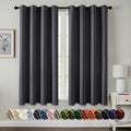 MIULEE Blackout Curtains for Bedroom 2 Panels 50 x 63 Inch Long Dark Grey | by MIULEE