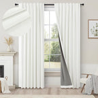 Black Out Curtains 72 Inch Long 2 Panel Burg Lightweight Faux Linen Cute by Pitalk