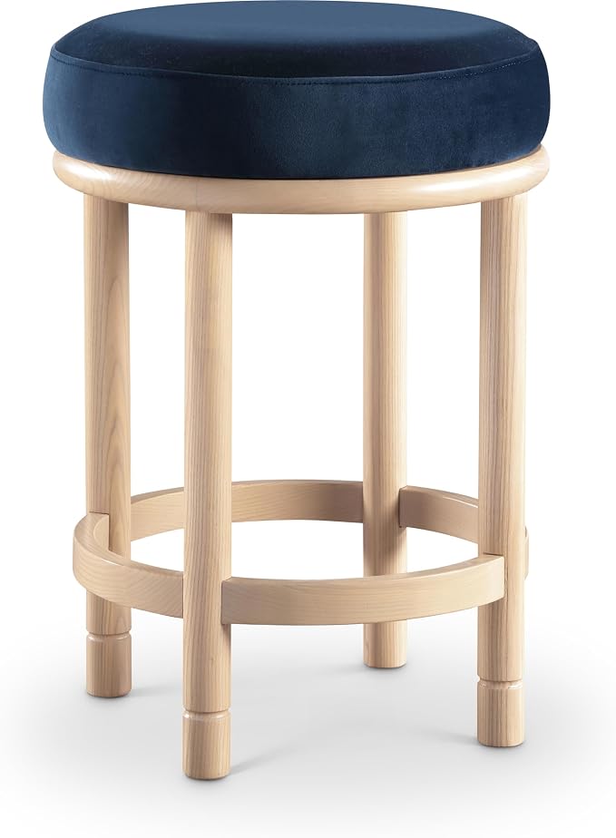Meridian Furniture 976Navy-C Monette Collection Art Deco Counter Stool by MeridianFurniture