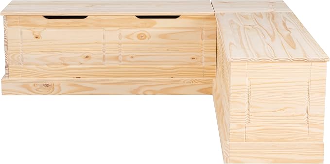 Linon Harris Unfinished Wood Backless Nook - Image 7