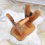 Natural Shape Solid Wood Tree Stump Stool 15"x12"x15" Cedar Root End Table - Image 8
