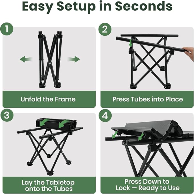 2 Pack Portable Camping Table Foldable, Ultralight Small Folding Beach Table - Image 7