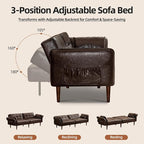 HALLYBEE 85” Futon Sofa Bed, Sleeper Sofa, Small Couch - Image 5