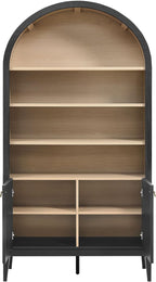 Modway Nolan Tall Arched Storage Display Cabinet in Black - Image 9