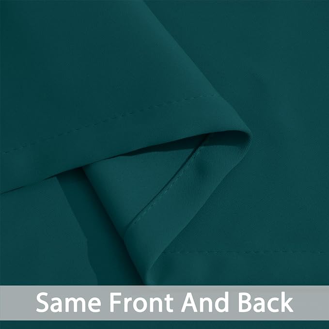 Yakamok Room Darkening Curtains 52x96 inch Length Dark Teal-Living Room | 2 - Image 6