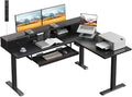 Casaottima 59 Inch Electric L-Shaped Standing Desk by Casaottima