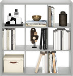 Furinno Cubicle Open Back Decorative Cube Storage Organizer, Light Grey - Image 9