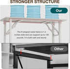 TEMI Small Computer Desk Folding Table - Image 6