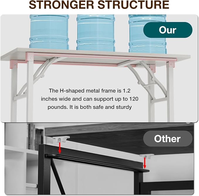 TEMI Small Computer Desk Folding Table - Image 6