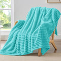 BEDELITE Striped Fleece Throw Blanket, Soft Cozy, Lightweight Warm, by BEDELITE