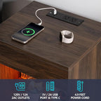 HOMMPA Set of 2 Open Shelf LED Nightstands - Image 3
