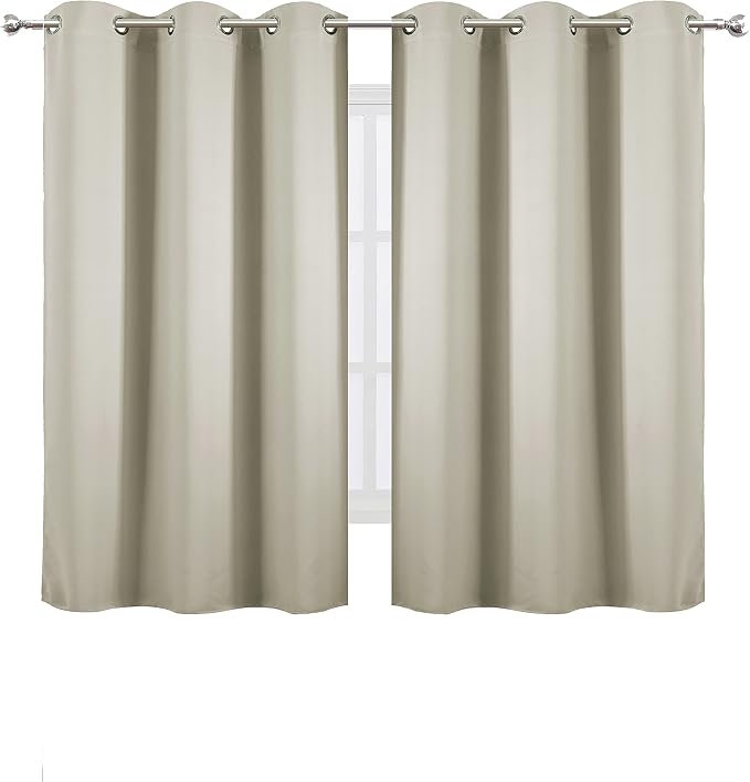 Light Beige Thermal Blackout Curtains/42 x 63 Inch/Set of 2 Panels Room - Image 2