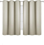 Light Beige Thermal Blackout Curtains/42 x 63 Inch/Set of 2 Panels Room - Image 2