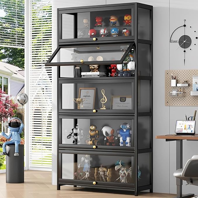 Display Cabinet with Acrylic Door, 5-Tier Curio Display Cabinet, Display Case - Image 7