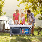 Folding Camping Table with Storage Aluminum Lightweight Camp Table Height - Image 4