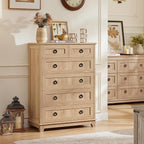Joaxswe Farmhouse 6 Drawer Dresser - Image 7