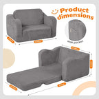 MeMoreCool Toddler Chair Comfy for 1-3 Years Old, Corduroy Kids Couch Bed Fold - Image 3