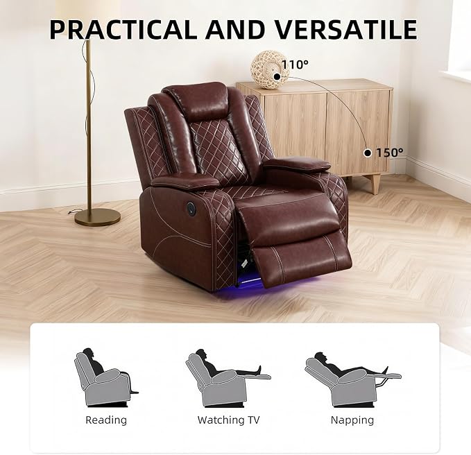 3-Piece Leather Power Recliner Sofa Set - Image 4