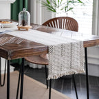 Macrame Table Runner Cream Beige Boho Table Runners - Image 3