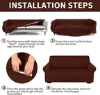 Peryiter 3 Pcs Couch and Loveseat Covers Set Sofa Cover - Image 3