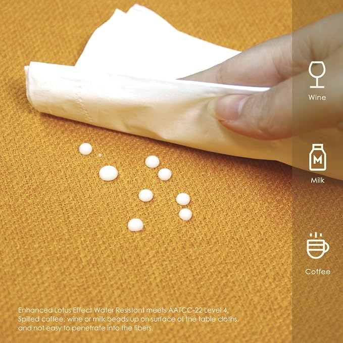 BALCONY & FALCON Rectangle Tablecloth Washable Wrinkle Resistant and Water - Image 3